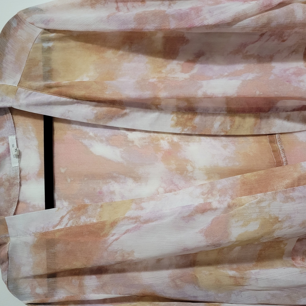 Maurcies Pink And Tan Acid Washed Cardigan - Picture 2 of 5